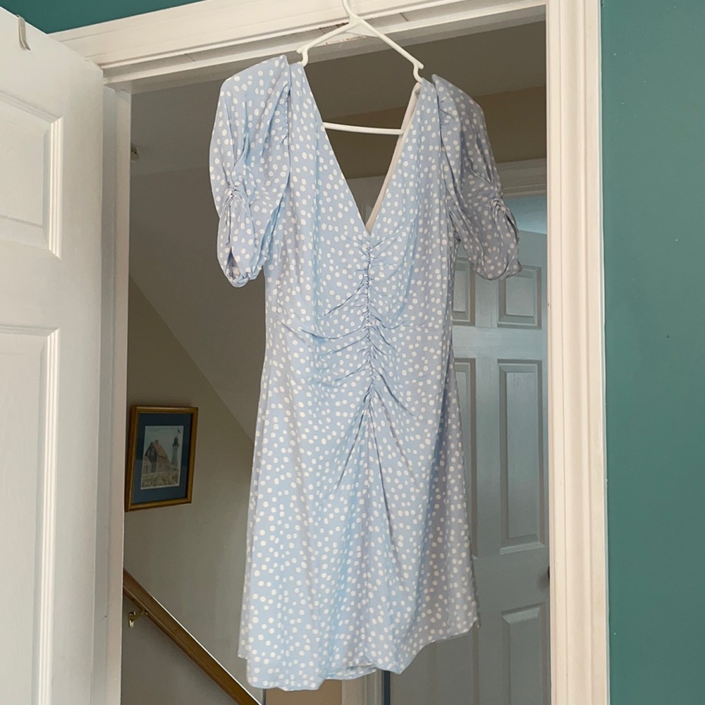 Blue polka dot Zara dress. Worn once